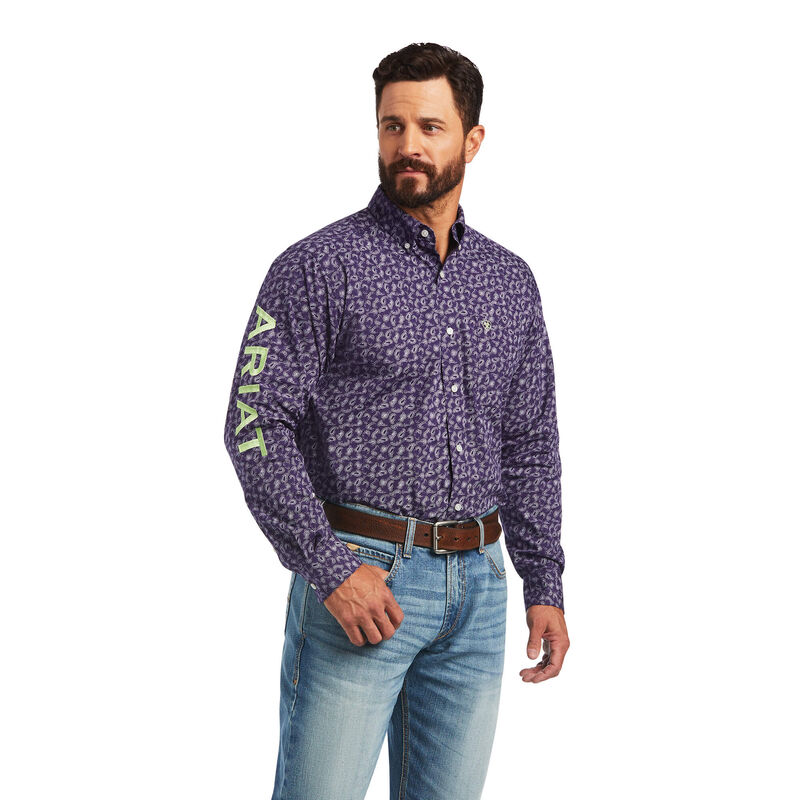 Ariat Hemden Herren - Team Paulo Classic Fit Lila ( BJKCS-8219 )